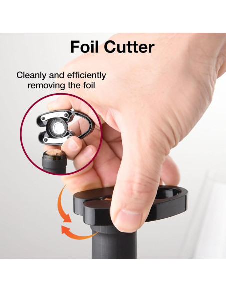 Juego de Abridor de Vino Eléctrico 5 en 1 CREERJOY Negro