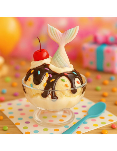 Bandeja de Hielo Silicona HIC Kitchen 6 Colas de Sirena Verde