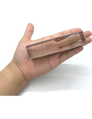 Cortador de Galletas Rectangular LILIAO Acero Inoxidable 11.4x2.5cm