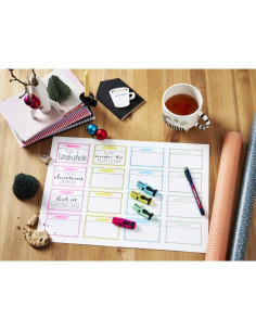 Resaltadores Mini Edding 7 - 5 Colores Pastel - Punta Biselada 2