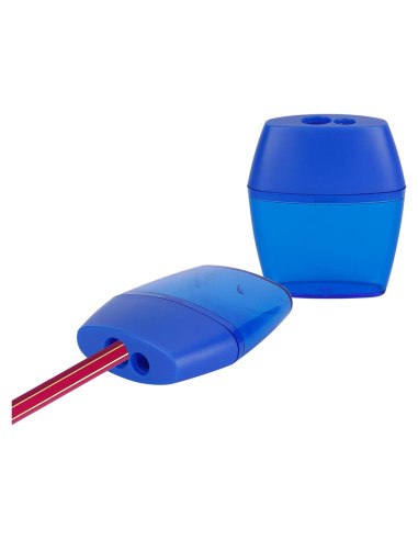 Sacapuntas Manual Doble Agujero Eagle, Paquete de 2, Azul