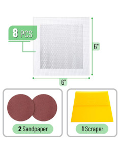 Kit de Reparación de Paneles de Yeso Bates 11 Piezas 15 cm 2