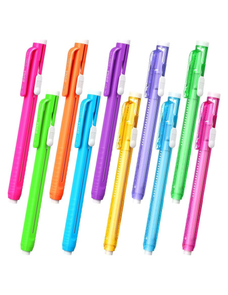 Borradores Mecánicos Retráctiles Pangda - 10 Piezas Multicolor