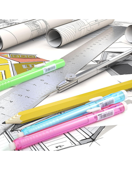 Borradores Mecánicos Retráctiles Pangda - 10 Piezas Multicolor