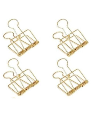 Clips de Papel de Metal Dorado WNHNO 51mm 4 Pcs