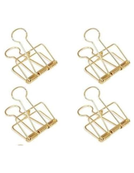 Clips de Papel de Metal Dorado WNHNO 51mm 4 Pcs