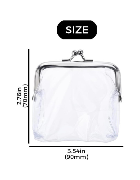 3 Monederos Transparentes Impermeables PVC para Viaje y Cosméticos