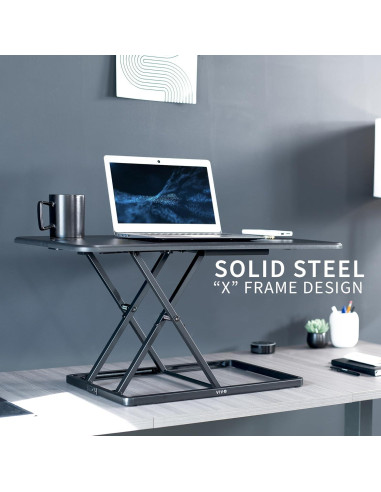 Elevador de Escritorio Ajustable VIVO 32" Negro DESK-V032J
