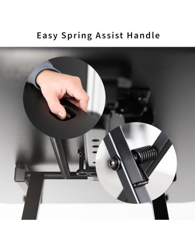 Elevador de Escritorio Ajustable VIVO 32" Negro DESK-V032J