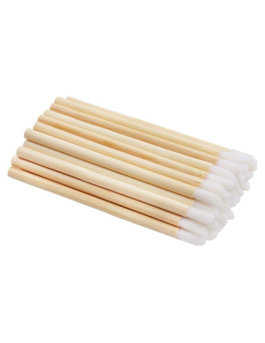 100 Varitas de Brillo Labial Desechables Myaokue de Bambú