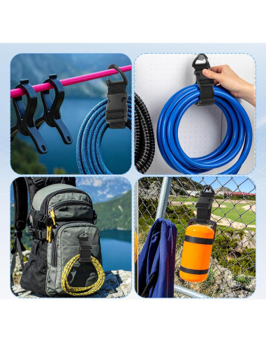 18 Organizadores de Soporte para Cables MBAIYO 43 cm Ajustables