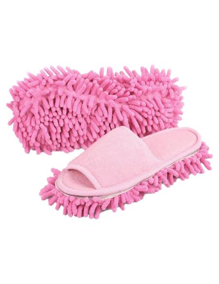 Zapatillas de limpieza de microfibra Friendly House Rosa 9-10.5