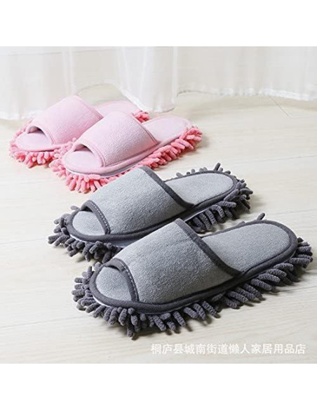 Zapatillas de limpieza de microfibra Friendly House Rosa 9-10.5