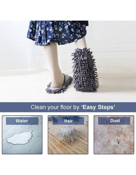 Zapatillas de limpieza de microfibra Friendly House Rosa 9-10.5