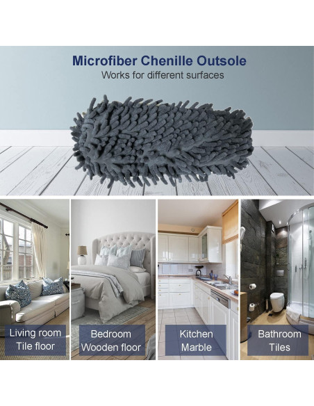 Zapatillas de limpieza de microfibra Friendly House Rosa 9-10.5