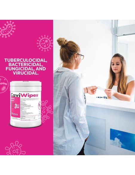 Toallitas Desinfectantes CaviWipes Metrex 160 Unidades 15x17 cm