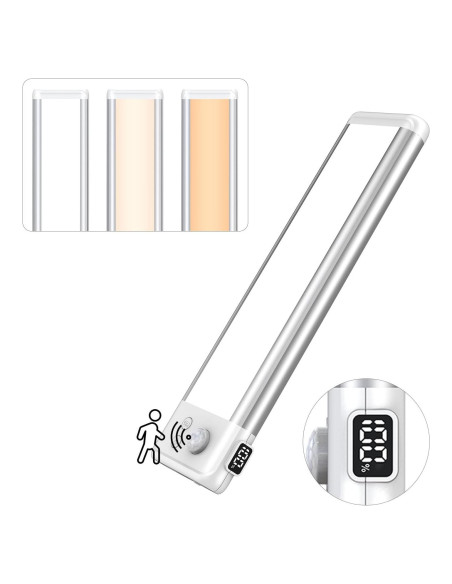 Luces LED Bajo Gabinete Goohoom, Recargables 2000mAh, Sensor