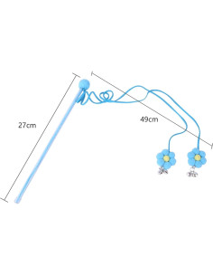 Juguete Interactivo para Gatos Labriciyon con Plumas Rosa 2