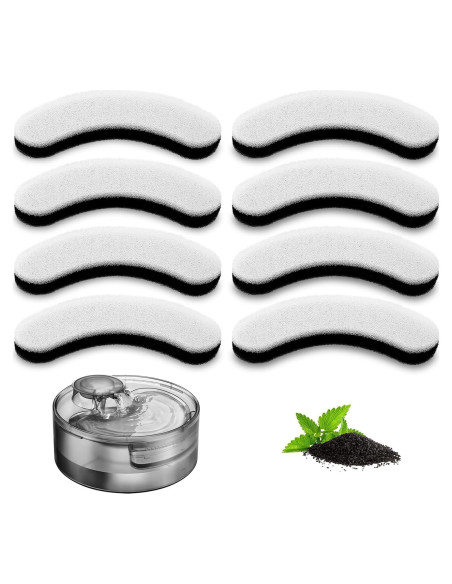 Filtros de Agua para Mascotas ITSCUTE - 8 Filtros Triple Filtración