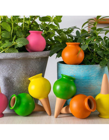 Dispositivos de Riego Automático Ximimark 4 Paquetes Terracota