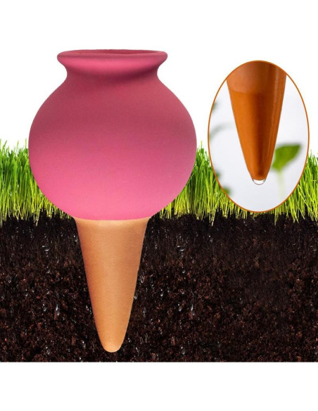 Dispositivos de Riego Automático Ximimark 4 Paquetes Terracota