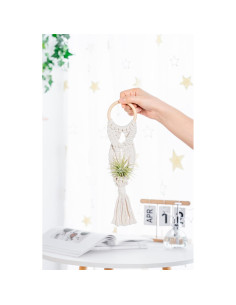 Soporte Colgante para Plantas de Aire Melphoe 4 Piezas Macrame 2