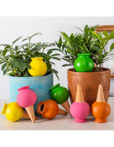 Dispositivos de Riego Automático Ximimark 4 Paquetes Terracota