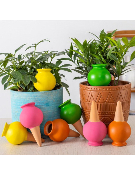 Dispositivos de Riego Automático Ximimark 4 Paquetes Terracota