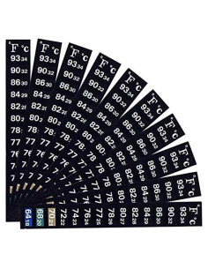 12 Termómetros Adhesivos Digitales Relyone para Acuarios y Bebidas