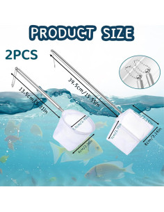 Paquete de 2 Redes para Pecera LUSTRIB - Malla Fina 7.62 cm 2