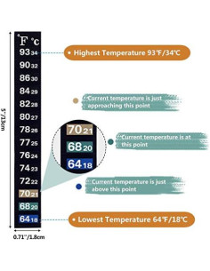 12 Termómetros Adhesivos Digitales Relyone para Acuarios y Bebidas 2