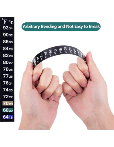 12 Termómetros Adhesivos Digitales Relyone para Acuarios y Bebidas