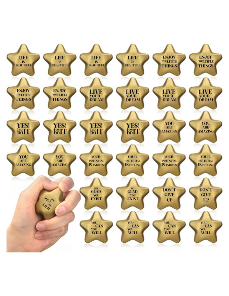36 Pelotas de Estrés en Forma de Estrella Jenaai 5.5 cm
