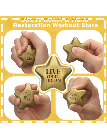 36 Pelotas de Estrés en Forma de Estrella Jenaai 5.5 cm