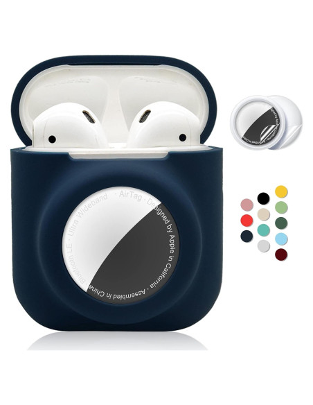Funda Protectora Silicona Enspito 2 en 1 para AirPods y AirTag