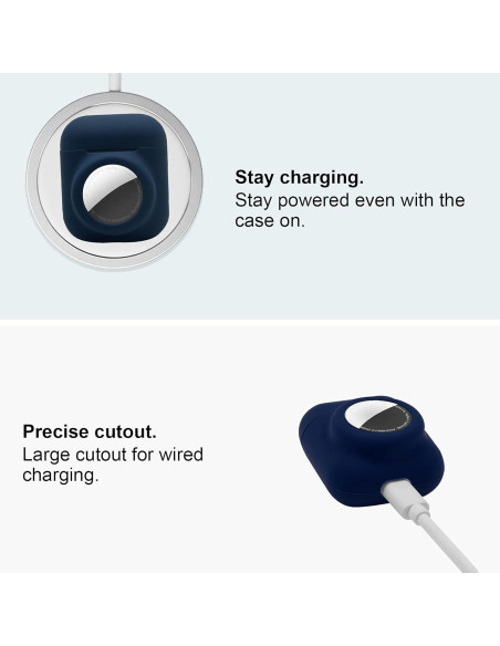 Funda Protectora Silicona Enspito 2 en 1 para AirPods y AirTag