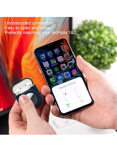 Funda Protectora Silicona Enspito 2 en 1 para AirPods y AirTag