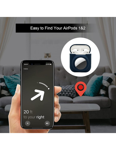 Funda Protectora Silicona Enspito 2 en 1 para AirPods y AirTag