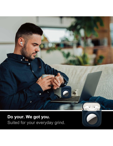 Funda Protectora Silicona Enspito 2 en 1 para AirPods y AirTag