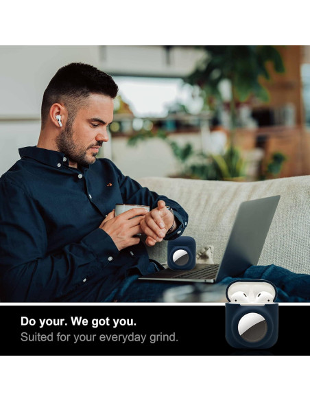 Funda Protectora Silicona Enspito 2 en 1 para AirPods y AirTag