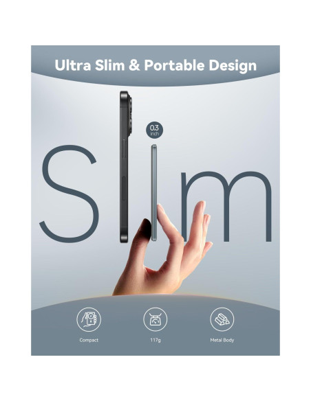 Batería Portátil MagSafe Kuulaa 5000mAh Carga Rápida USB-C