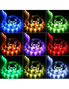 Luces de tira LED a pilas WPQ 6M RGB con control remoto 2