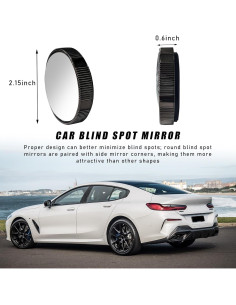 Espejos Laterales de Punto Ciego Sylvil 5.08 cm 2 PCS Negro 2