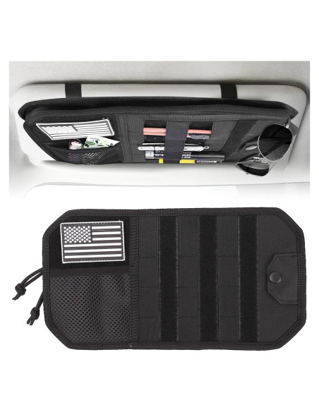 Organizador de Visera de Coche Quuztao 32.5x18cm con Cremallera