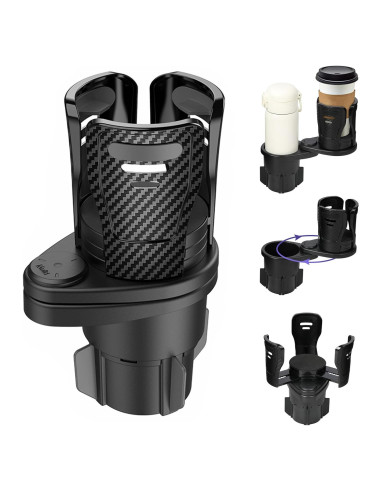Soporte para Tazas Doble JINKEY Ajustable 360 Fibra de Carbono