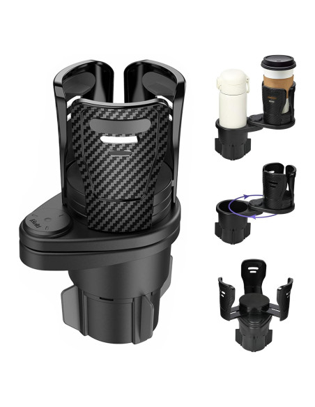 Soporte para Tazas Doble JINKEY Ajustable 360 Fibra de Carbono
