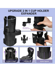 Soporte para Tazas Doble JINKEY Ajustable 360 Fibra de Carbono 2