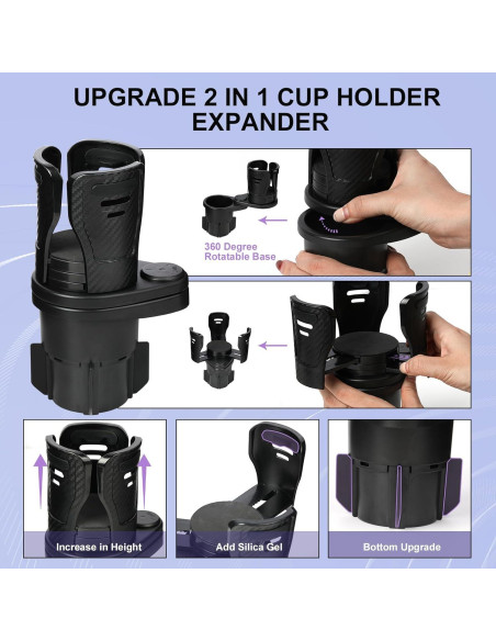 Soporte para Tazas Doble JINKEY Ajustable 360 Fibra de Carbono