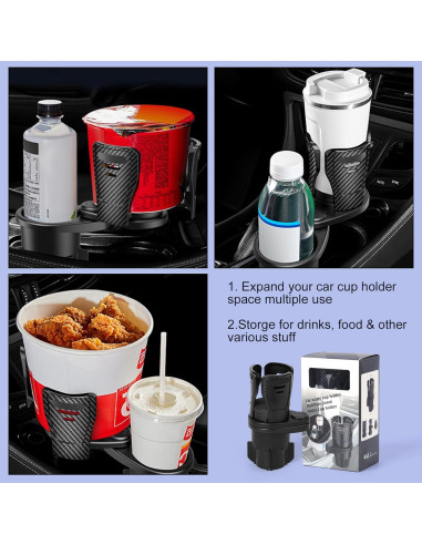 Soporte para Tazas Doble JINKEY Ajustable 360 Fibra de Carbono