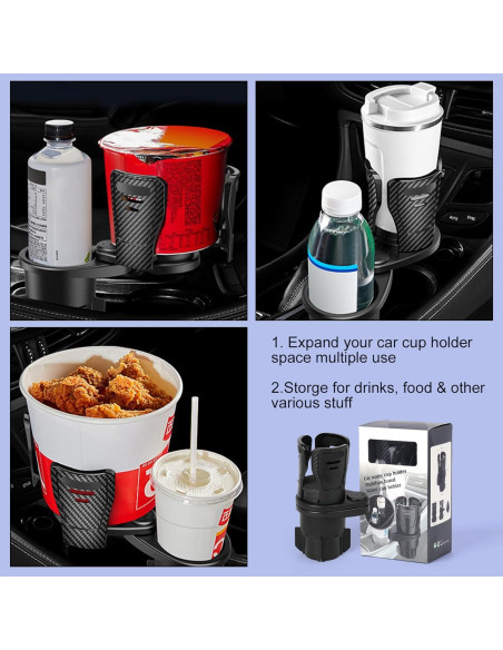 Soporte para Tazas Doble JINKEY Ajustable 360 Fibra de Carbono